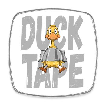 Duck Tape for Men and Women - Square fridge magnet - white - Front