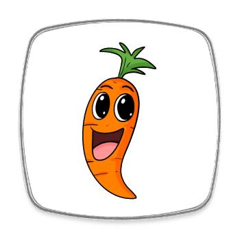 Carrot Carrot Vegetables - Square fridge magnet - white - Front