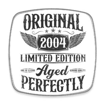 Vintage Original 2004 né Vintage Anniversaire - Magnet carré - blanc - Devant