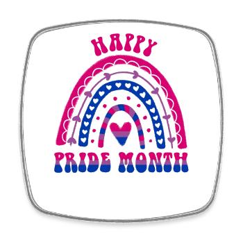 Happy Pride Month Bisexual Regenbogen - Viereckiger Kühlschrankmagnet - Weiß - Vorne