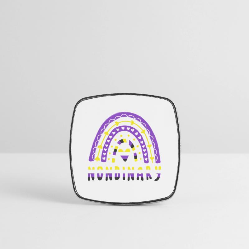 Nonbinary Pride Nonbinary Regenbogen Viereckiger Kühlschrankmagnet