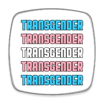 Transgender Flag Trans Pride LGBTQ - Viereckiger Kühlschrankmagnet - Weiß - Vorne