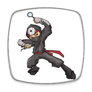 Zahnarzt Zahnarzthelferin Ninja Zähne I Geschenk - Viereckiger Kühlschrankmagnet - Weiß - Vorne