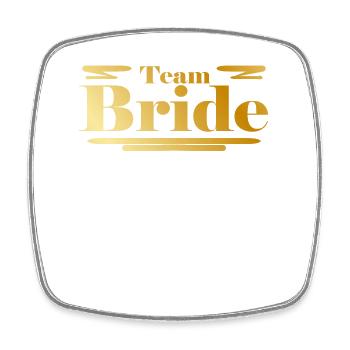 Équipe Bride Or - Magnet carré - blanc - Devant