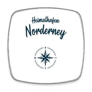Heimathafen Norderney Nordsee Segeln - Viereckiger Kühlschrankmagnet - Weiß - Vorne