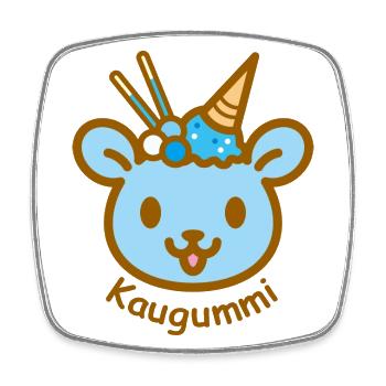 Eisbär Kaugummi - Viereckiger Kühlschrankmagnet - Weiß - Vorne