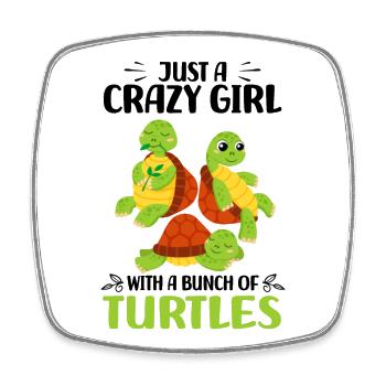 Tortoises - Square fridge magnet - white - Front