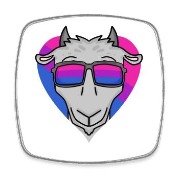 Bisexual Goat Gift - Square fridge magnet - white - Front