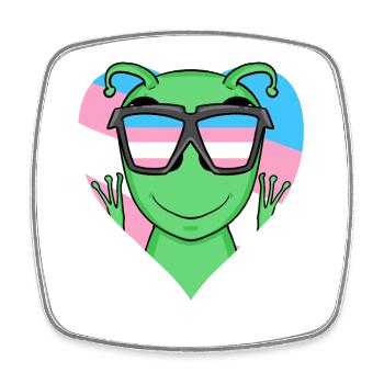 Transgender Transsexual Alien Gift - Square fridge magnet - white - Front