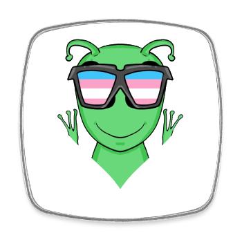 Transgender Transsexual Alien Gift - Square fridge magnet - white - Front