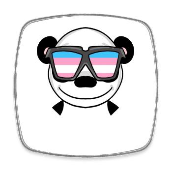 Transgender Transsexual Panda Gift - Square fridge magnet - white - Front