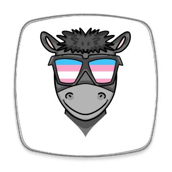 Transgender Transsexual Donkey Gift - Square fridge magnet - white - Front