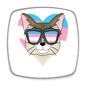 Transgenre Transsexuel Singaporea Cat Gift - Magnet carré - blanc - Devant