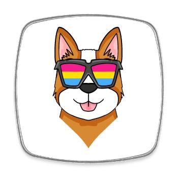 Pansexuel Gallois Corgi Pembroke Chien - Magnet carré - blanc - Devant
