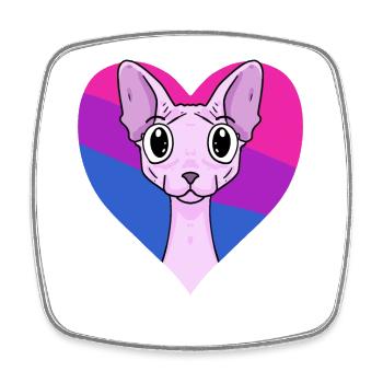 Cadeau bisexuel Sphynx Cat - Magnet carré - blanc - Devant