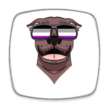 Asexuell Lgbt American Pit Bull Terrier - Viereckiger Kühlschrankmagnet - Weiß - Vorne