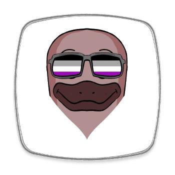 Asexual Lgbt Platypus Asexuality - Square fridge magnet - white - Front