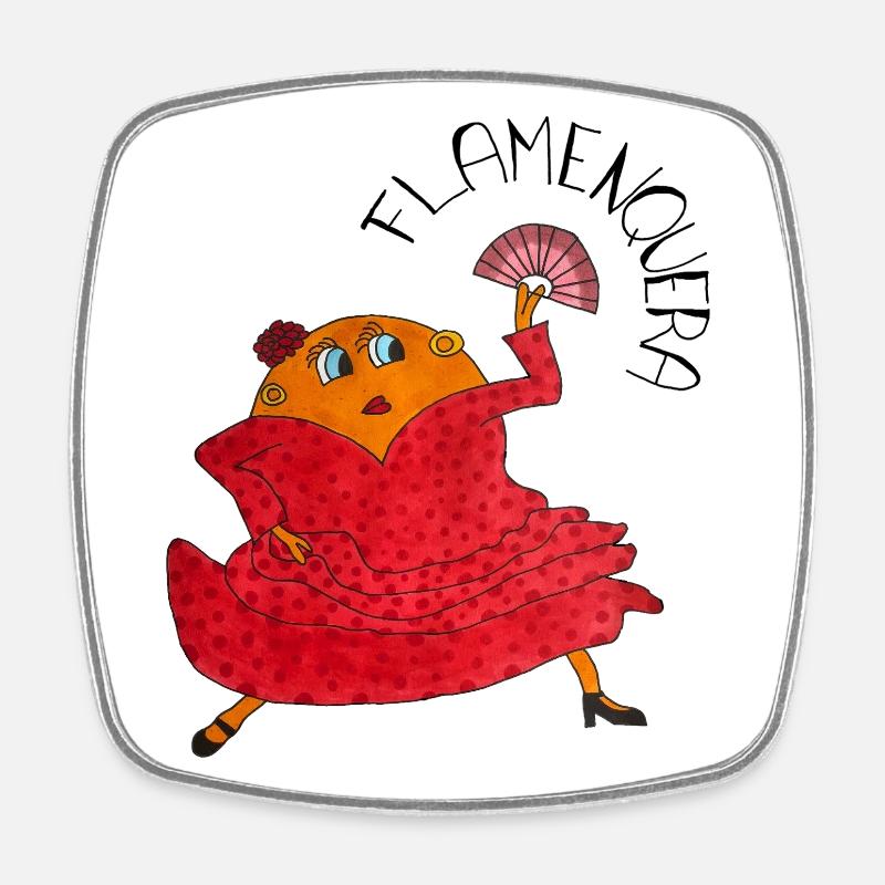 Flamenquera - Square fridge magnet - white