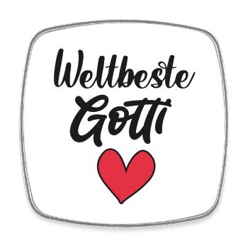 Weltbeste Gotti Schweiz Patentante Patin - Viereckiger Kühlschrankmagnet - Weiß - Vorne