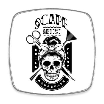 Frauen Aquascaping Tattoo Stil Aquascaper - Viereckiger Kühlschrankmagnet - Weiß - Vorne