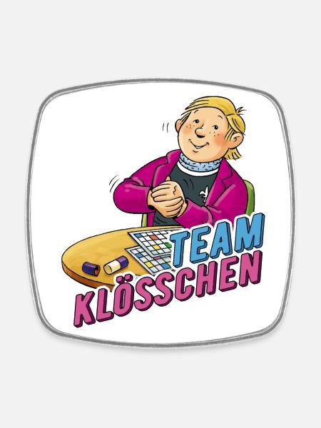 TKKG Team Willi Klösschen - Viereckiger Kühlschrankmagnet - Weiß