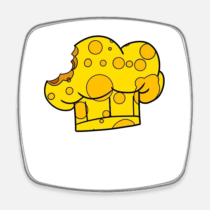 Chapeau de chef cheese cook - Magnet carré - blanc