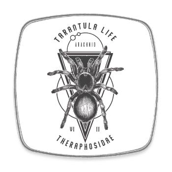 Tarantula Geometric Indie Pet Spider Owner Vintage - Square fridge magnet - white - Front