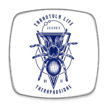 Tarantula Geometric Indie Pet Spider Owner Vintage - Square fridge magnet - white - Front