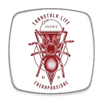 Tarantula Geometric Indie Pet Spider Besitzer Vintage - Viereckiger Kühlschrankmagnet - Weiß - Vorne
