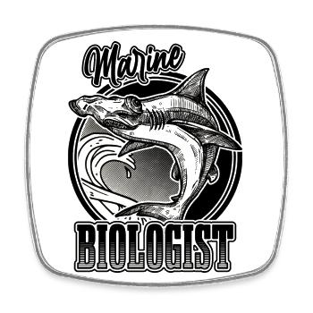 Marine Biologist Hammerhead Shark Marine Biology - Square fridge magnet - white - Front