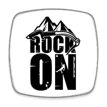 Rock On Mountain Climbing Boulder Kletterer - Viereckiger Kühlschrankmagnet - Weiß - Vorne