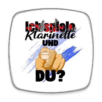 Klarinette spiele Klarinette Klarinettenspieler - Viereckiger Kühlschrankmagnet - Weiß - Vorne