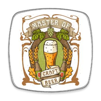 Craft beer, craft beer funny saying - Square fridge magnet - white - Front