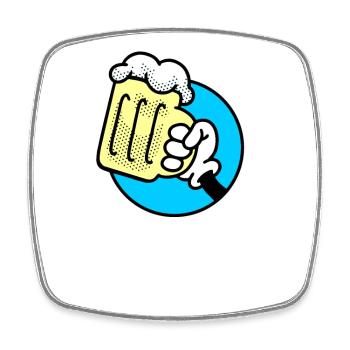 Alcohol and Beer Cheers - Square fridge magnet - white - Front