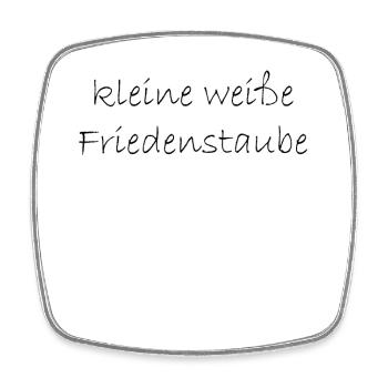 kleine weisse friedenstaube. - Viereckiger Kühlschrankmagnet - Weiß - Vorne