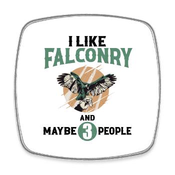 | d’élevage de faucons Falconry Falconry Animals Idée cadeau - Magnet carré - blanc - Devant