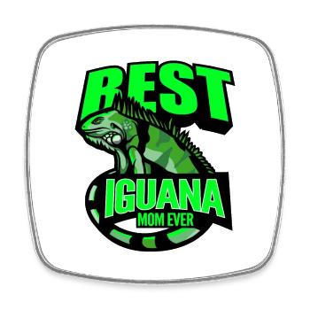 Iguana - Square fridge magnet - white - Front