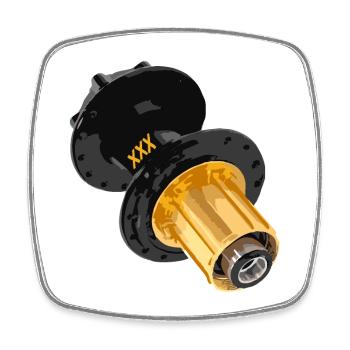 MTB VTT Road Bike Hub - Magnet carré - blanc - Devant