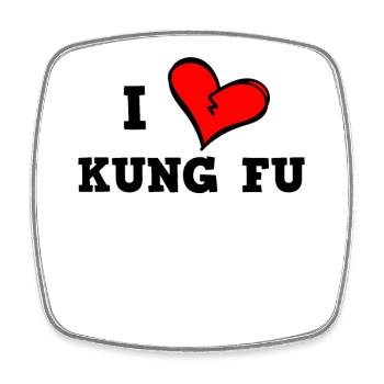 J’adore le Kung Fu - Magnet carré - blanc - Devant