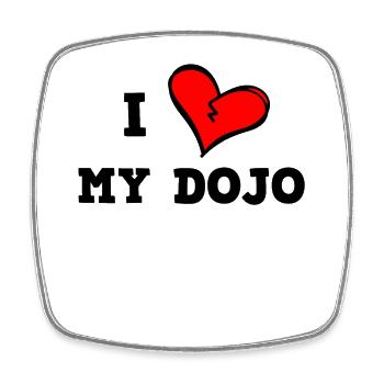 Ich liebe meinen Dojo - Viereckiger Kühlschrankmagnet - Weiß - Vorne