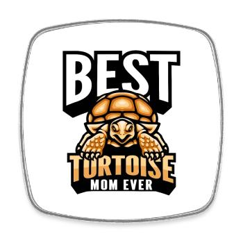 Tortoise - Square fridge magnet - white - Front