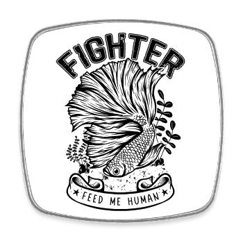 Betta Fish Keeper Aquarienbesitzer - Viereckiger Kühlschrankmagnet - Weiß - Vorne