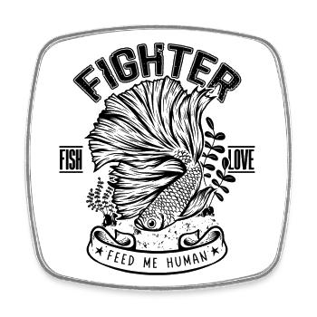 Betta Fish Keeper Aquarienbesitzer - Viereckiger Kühlschrankmagnet - Weiß - Vorne