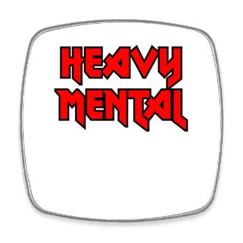 Heavy Metal - médium lourd - Magnet carré - blanc - Devant