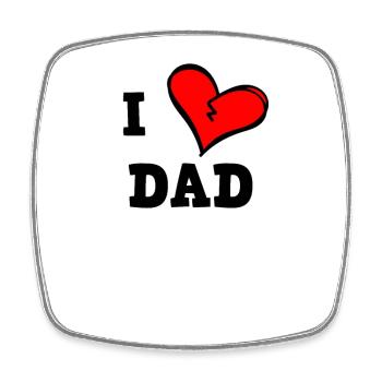 I love dad - Square fridge magnet - white - Front
