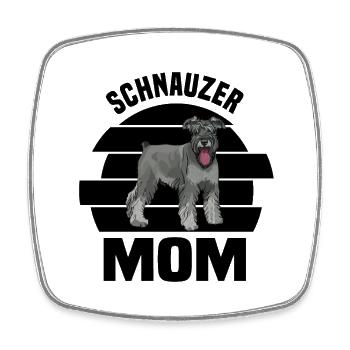 Schnauzer Hund | Hunderasse Hundewelpen Geschenke - Viereckiger Kühlschrankmagnet - Weiß - Vorne