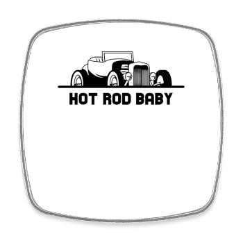Hot Rod Bébé - Magnet carré - blanc - Devant