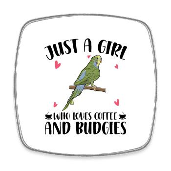 Budgerigar Gift Ideas | Pets Animals Birds - Square fridge magnet - white - Front