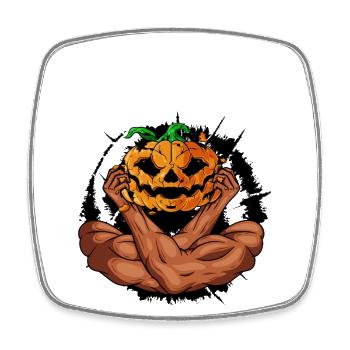 Halloween mit Arme - Viereckiger Kühlschrankmagnet - Weiß - Vorne