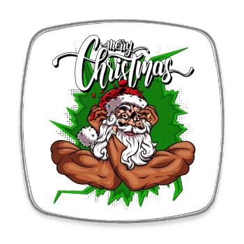 Merry Christmas Merry Christmas - Viereckiger Kühlschrankmagnet - Weiß - Vorne